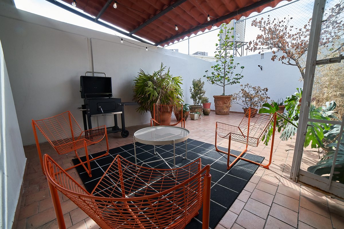 Área parrilla Glasshouse departamento grupos